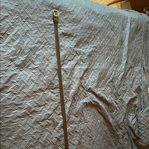 Black Leather Belt with Silver